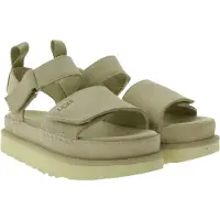 Ugg för kvinnor. 1136783 Goldenstar sandaler i beige läder (37), Hud, Karta, Kardborreband, Casual
