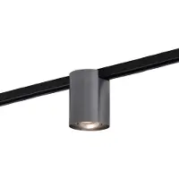 QAZQA Modern 1-fas spårfokus Gunmetal - Iconic Rondoo Up
