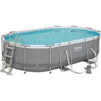 Bestway Komplett familjepool Power Steel pool 10.949L 488x305x107 cm