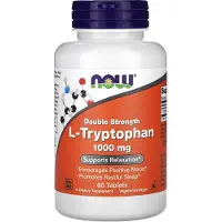 Now L-Tryptofan, Dubbel Styrka, 1 000 mg, 60 Tabletter