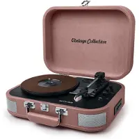 Muse MT-201 BTP, Remdriven skivtallrik, Svart, Rosa, 33,45,78 RPM, 10 W, AC, 100-240 V