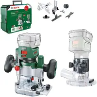 Bosch Sladdlös kantfräs AdvancedTrimRouter 18V-8; 18 V (utan batter i och laddare) + tillbehör