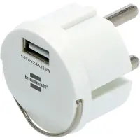 Brennenstuhl 1508110, USB, Weiß, IP44, 2,4 A, 5 V, 2,4 A USB-laddare 12 W 1x USB-A Vit Inomhus
