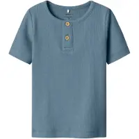 Name it T-shirt - Rib - Noos - NmmKab - Spring Sjön - - 7-8 år (122-128) - T-shirt