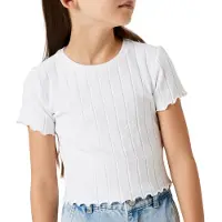 Name it T-shirt - Crop Top - NkfNoralina - Bright White - - 11-12 år (146-152) - T-shirt