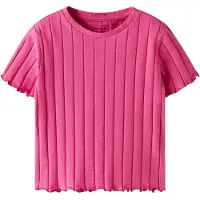 Name it Crop Top - NkfNoralina - Carmine Rose - - 13-14 år (158-164) - Linne