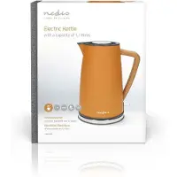 Nedis Vatten kokare | 1.7 l | Soft-Touch | Orange | Roterbar 360 grader | Dolt värmeelement | Strix kontroll | Koka-tort funktion
