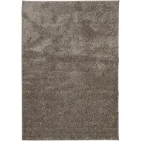 vidaXL Matta ISTAN långluggad glansig grå 120x170 cm