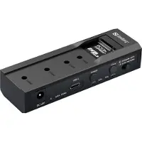 Sandberg USB-3 Cloner+Dock hårddiskdocka M2+NVMe+SATA 2-fack USB-C 3.2 Gen 2