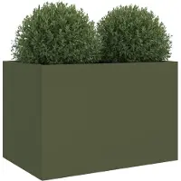 vidaXL Odlingslåda olivgrön 62x47x46 cm stål