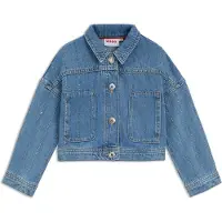 HUGO Kids' denim jacket with studded stripes