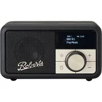 Roberts Radio Revival Petite 2, Bärbar, Digital, DAB, DAB+, FM, 3,5 mm, Svart, Batteri