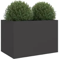 vidaXL Odlingslåda svart 62x40x39 cm stål