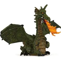 Papo Grön Eldsprutande Drake m. Vingar - L: 15,4 cm - - One Size - Leksaksfigur