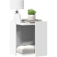 vidaXL Skåp för kattlåda vit 42x42x51 cm konstruerat trä