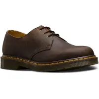 Dr. Martens för män. 11838201 Läderskor 1461 Crazy Horse brun (37), Hud, Karta, Nyckelband, Casual