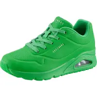 SKECHERS för kvinnor. 73690 Träningsskor Uno Stand On Air grön (39), Karta, 1 till 3 cm, Nyckelband, Casual
