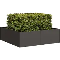 vidaXL Planteringskärl svart 100x100x30 cm stål