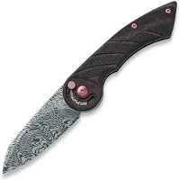 FOX Knives Radius FX-550 DGCFR Grabak Damasteel, Space Coral Fatcarbon Carbonfiber, pocket knife