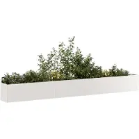 vidaXL Blomlåda 360x40x40 cm rostfritt stål, blomkruka, växtstöd, upphöjd bädd, blomlådestöd, behållare 860700
