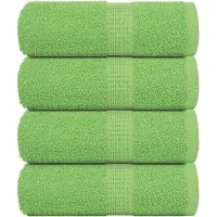 vidaXL Handdukar, 4 St, Gröna, 30X30 Cm, 360 G/M2, 100% Bomull