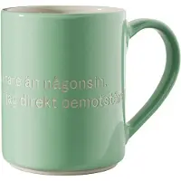 Design House Stockholm Astrid Lindgren Mugg Jag är Fräknigare 36 cl Grön, Design House Stockholm