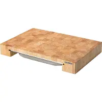 Continenta Skärbräda Med En Bleckplåt 48x32x6 Cm - Skärbrädor Rostfritt Stål Trä