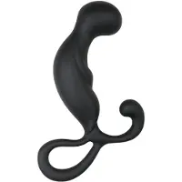 EasyToys - prostatamassagerare - svart silikon dildomassagerare