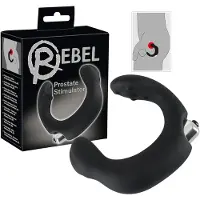 Rebel - prostatavibrator böjd - svart