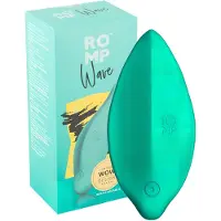 ROMP Wave - klitorisstimulator vibrator - uppladdningsbar vattentät - grön