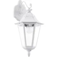Eglo Vägglampa utomhus Navedo, Vitt / opal, Aluminium / grå / zink, Antik, Utomhusvägglampa