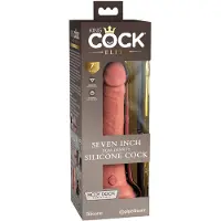 King Cock Elite - realistisk dildo med sugkopp - 18 cm - natur