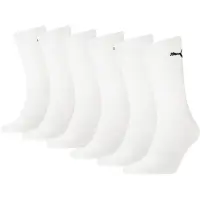 Puma Strumpor Crew 6-pack - Vit/svart, storlek 35-38