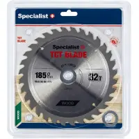 Specialist Sågklinga för trä Wood; 185x1,4x30/20/16 mm; Z32