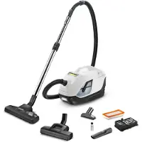 Kärcher DS 6 PLUS - Påslös dammsugare med vattenfiltrering + Tillbehör - Släpper ut 99,95 % dammfri luft