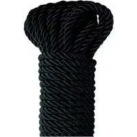 Pipedream Fetish Silky Rope - shibari bondage-rep (10 m, svart)
