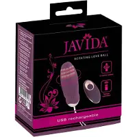 Javida - vibratorägg med fjärrkontroll och roterande pärlor - lila