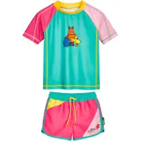 Playshoes UV-skydd 'DIE MAUS Freunde' turkos / gul / rosa / rosa