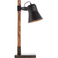Brilliant Bordslampa Plow, Mörkt trä, Vardagsrum / matsal, Trä, Industriell design, Bordslampa
