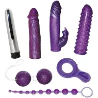 You2Toys - sexleksak set med vibrator - 7 delar - glitter