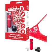 ScreamingO Screaming O - vibrerande trosa set - röd - S-L