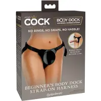 King Cock Elite - strap-on trosor - justerbar - svart