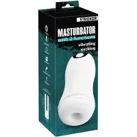 Stroker - sladdlös, sugande och vibrerande masturbator (vit)