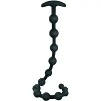 Black Velvets - pärlformad analdildo (svart)