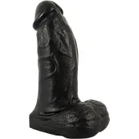 Realistixxx - Dildo med pung - realistisk storlek 22 cm - svart