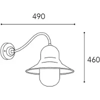 MORETTI Luce Vägglampa utomhus Campula 2093, dimbar, Brun / mässing, Mässing, Antik