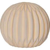 Star Trading LED-uteplatslampa Sandy, Ø 25,5 cm vit plast batteri Sandy, Vitt / opal, Syntetmaterial, Modern