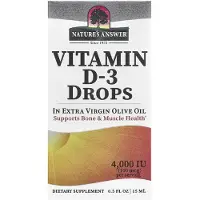 Natures Answer , Vitamin D-3 Droppar, 100 mcg(4 000 IE), 15 ml(0.5 fl oz)