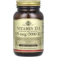 Solgar Solgar, Vitamin D3 (cholecalciferol), 125 mcg (5,000 IU), 120 vegetable capsules