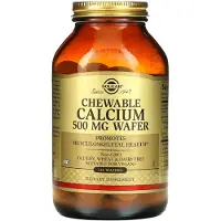 Solgar , Smältbar Kalcium, 500 mg, 120 Wafers